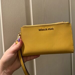 Michael Kors Mustard Yellow Wristlet